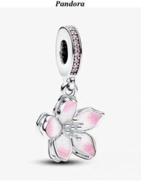 New Pandora Cherry Blossom Dangle Charm